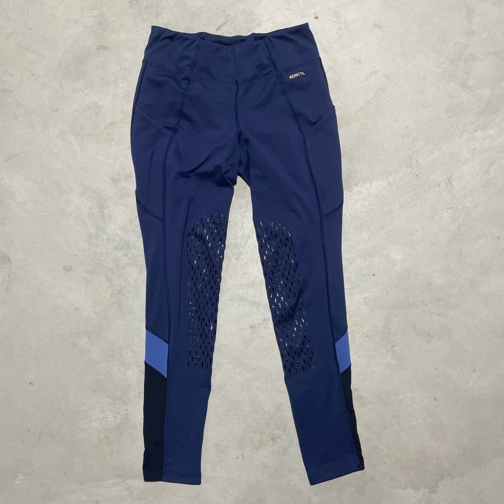 Kerrits Performance Riding Tight Women's M Blue/Black Equestrian Pockets